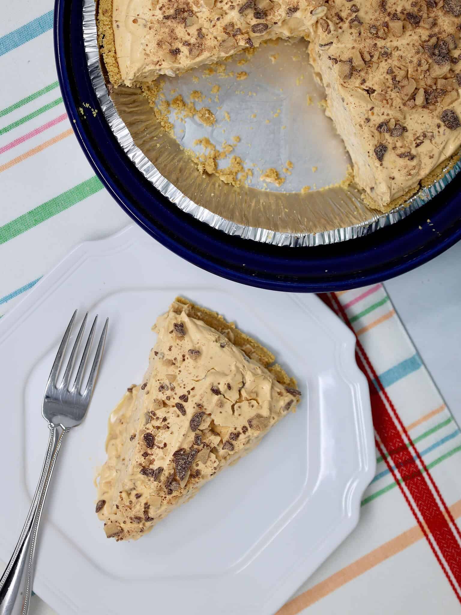 Creamy no bake butterscotch pie filling made with instant pudding and whipped topping