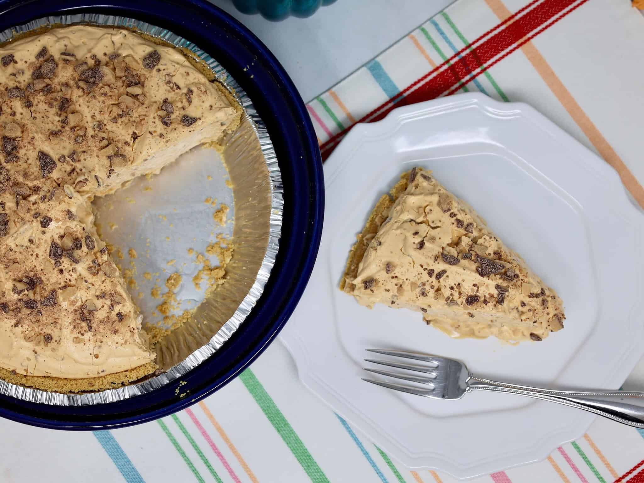 Easy 5 ingredient butterscotch pie perfect for holidays and parties