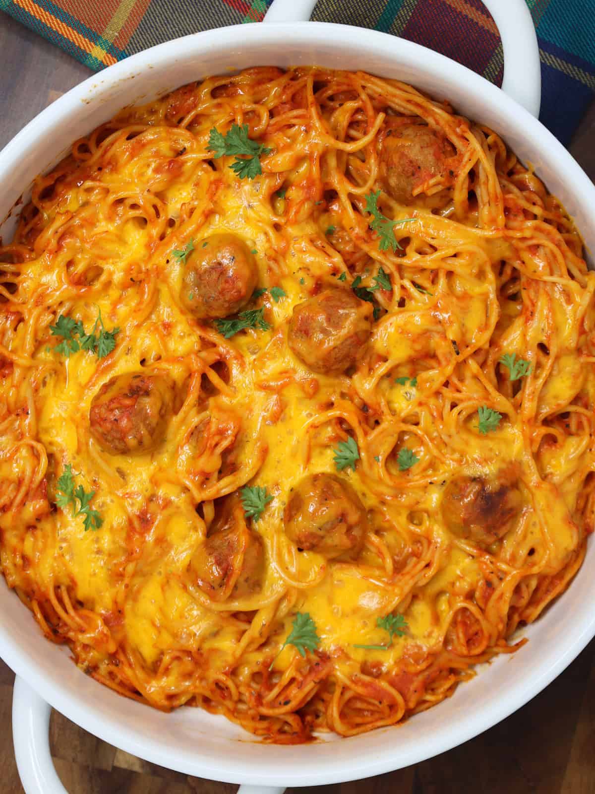 leftover spaghetti casserole with ground beef