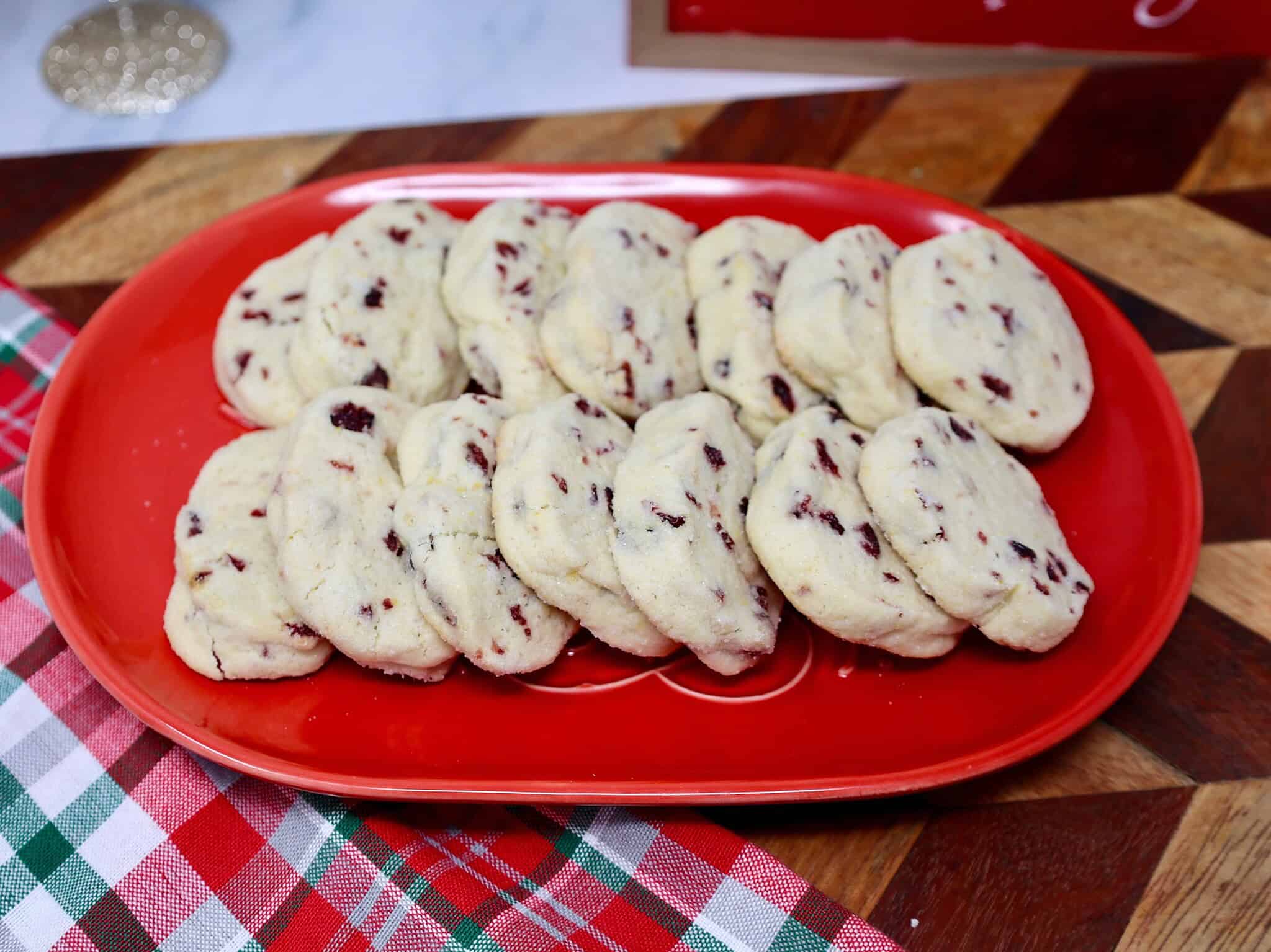 Cookies with orange and cranberry