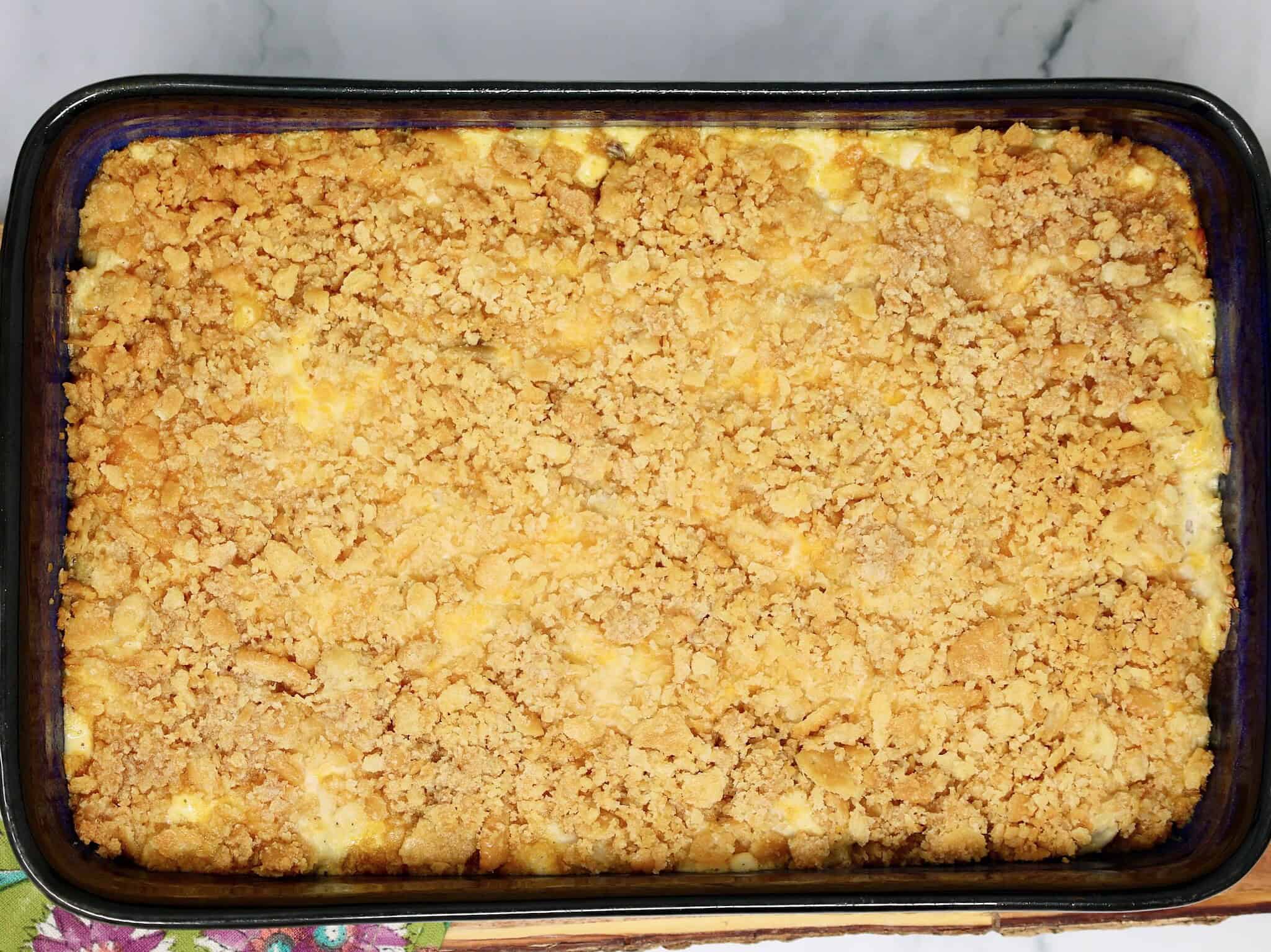 creamy ritz chicken casserole with buttery topping