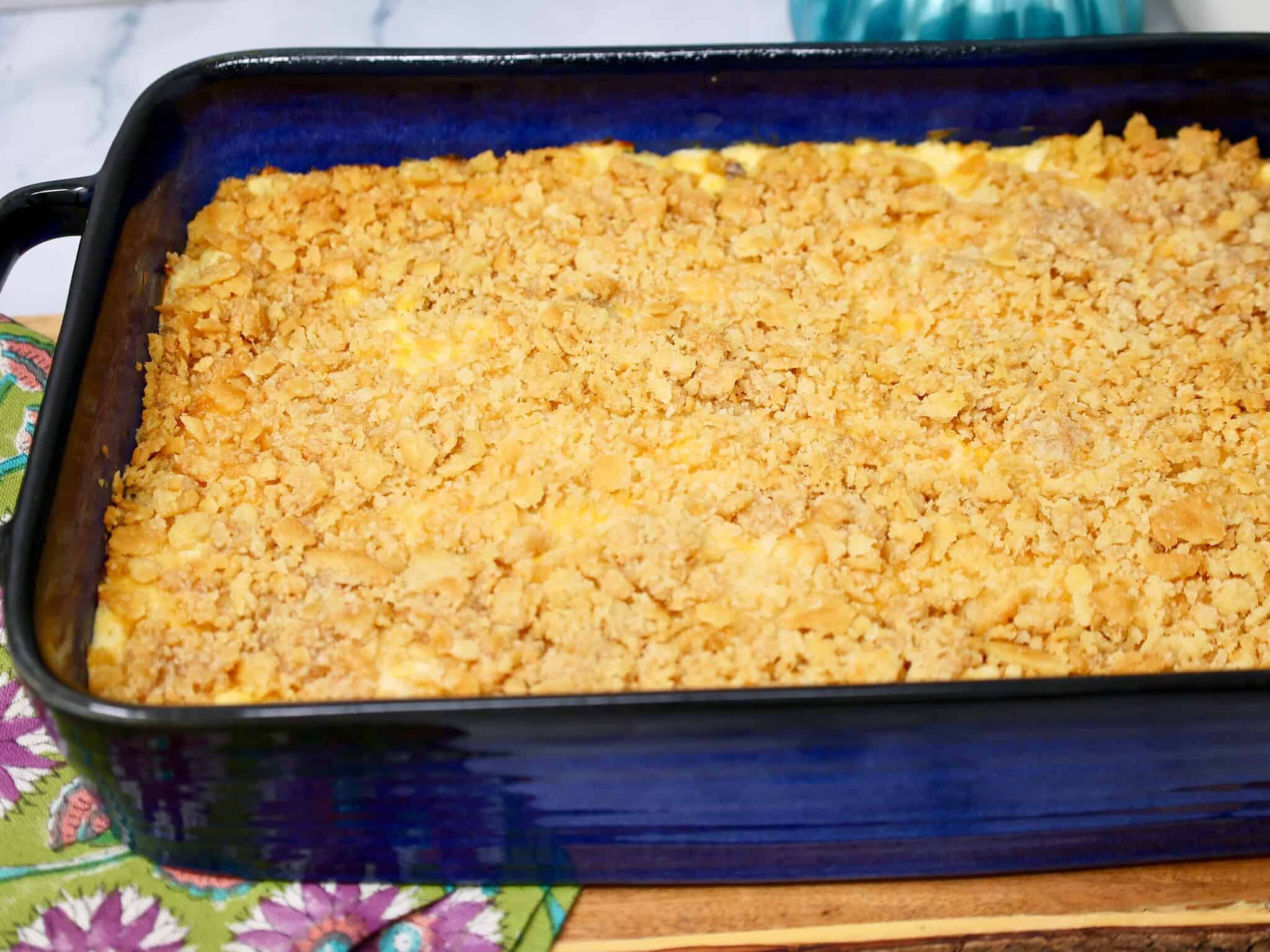 baked ritz chicken casserole golden and bubbly