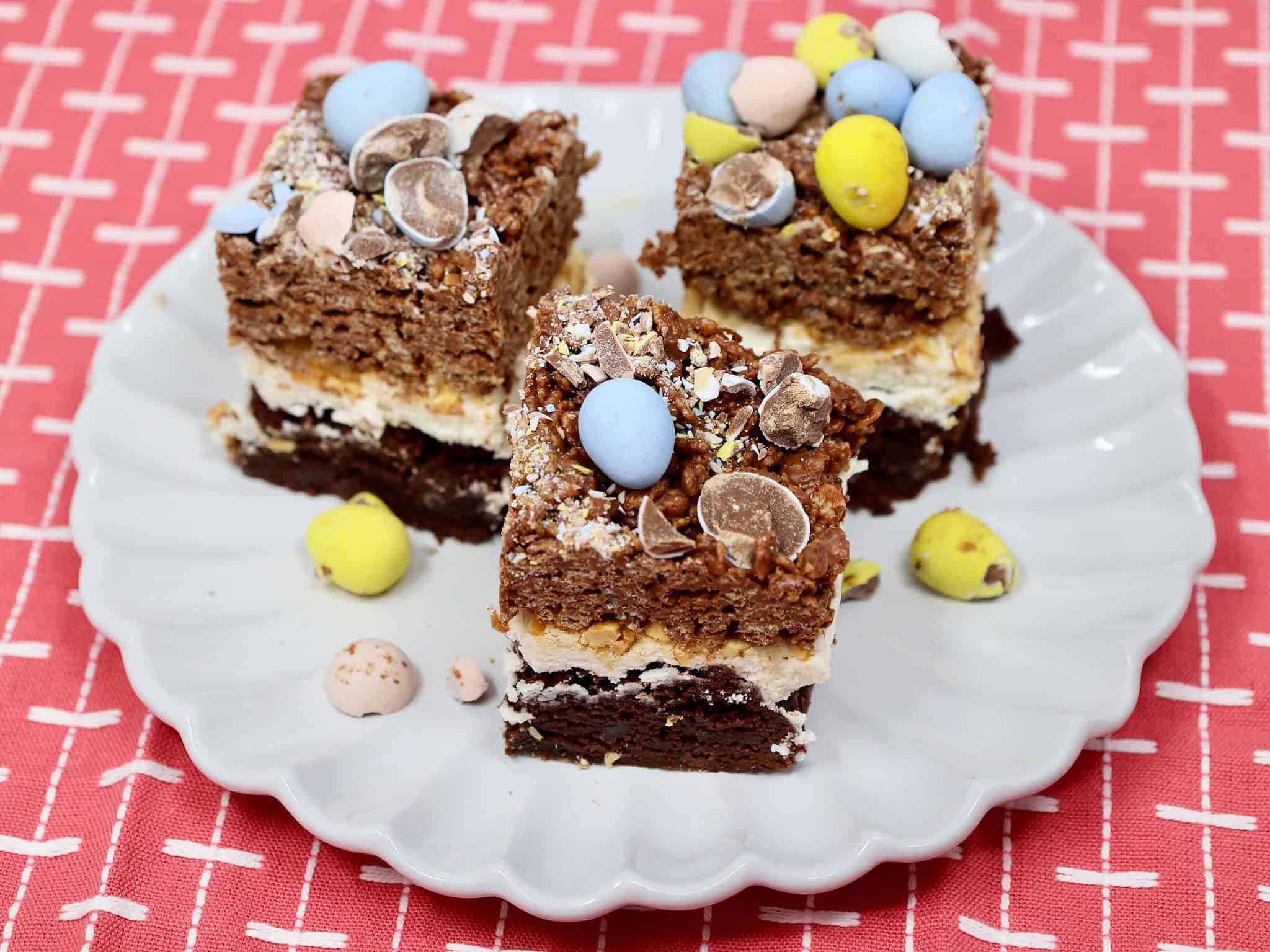 easy Easter brownies recipe with boxed mix