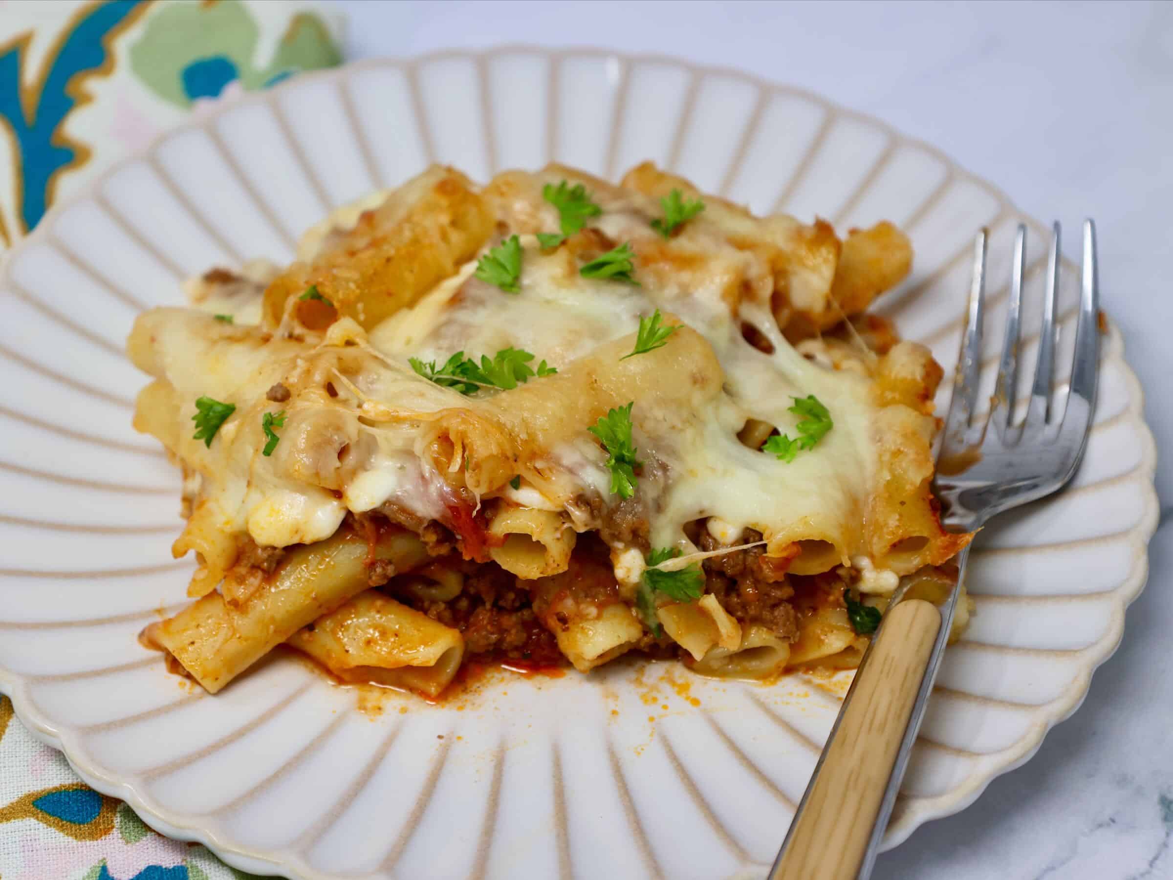 high protein baked ziti recipe with cottage cheese