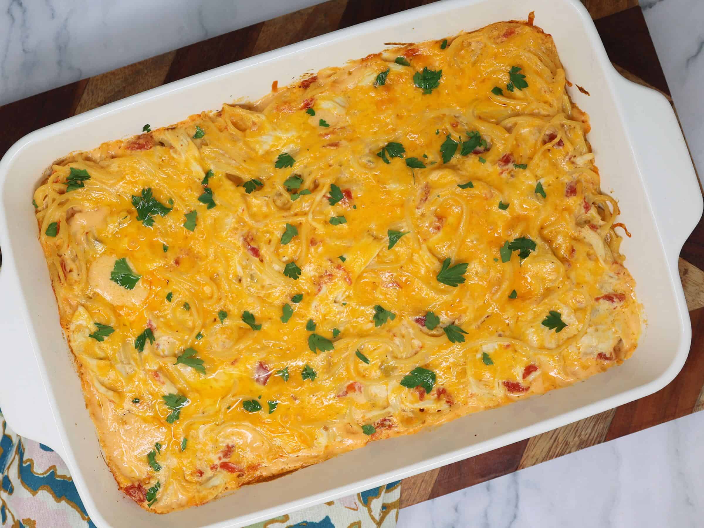 rotisserie chicken spaghetti casserole recipe