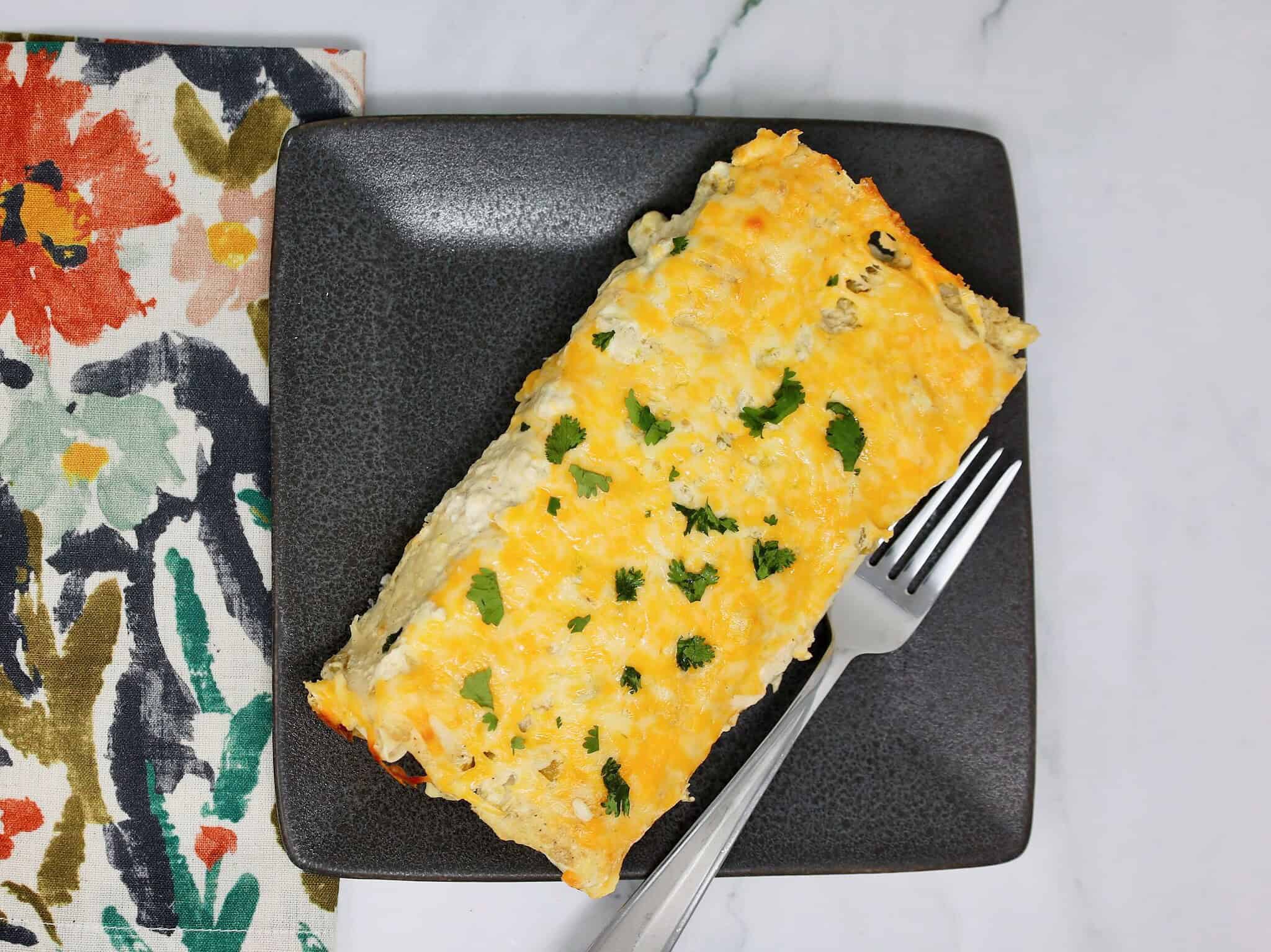 Easy weeknight salsa verde enchiladas made with rotisserie chicken