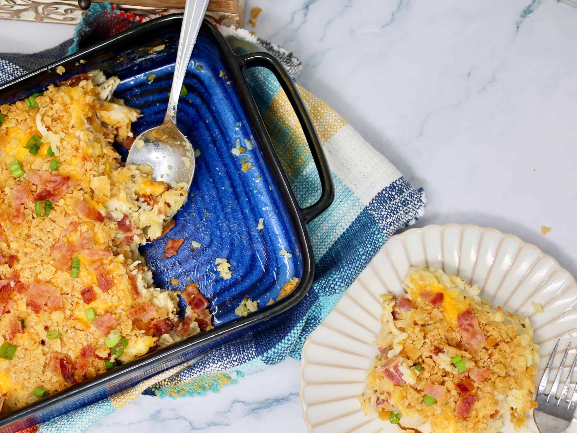 Chicken Bacon Ranch Rice Casserole with Ritz Crackers - Grace Like Rain ...