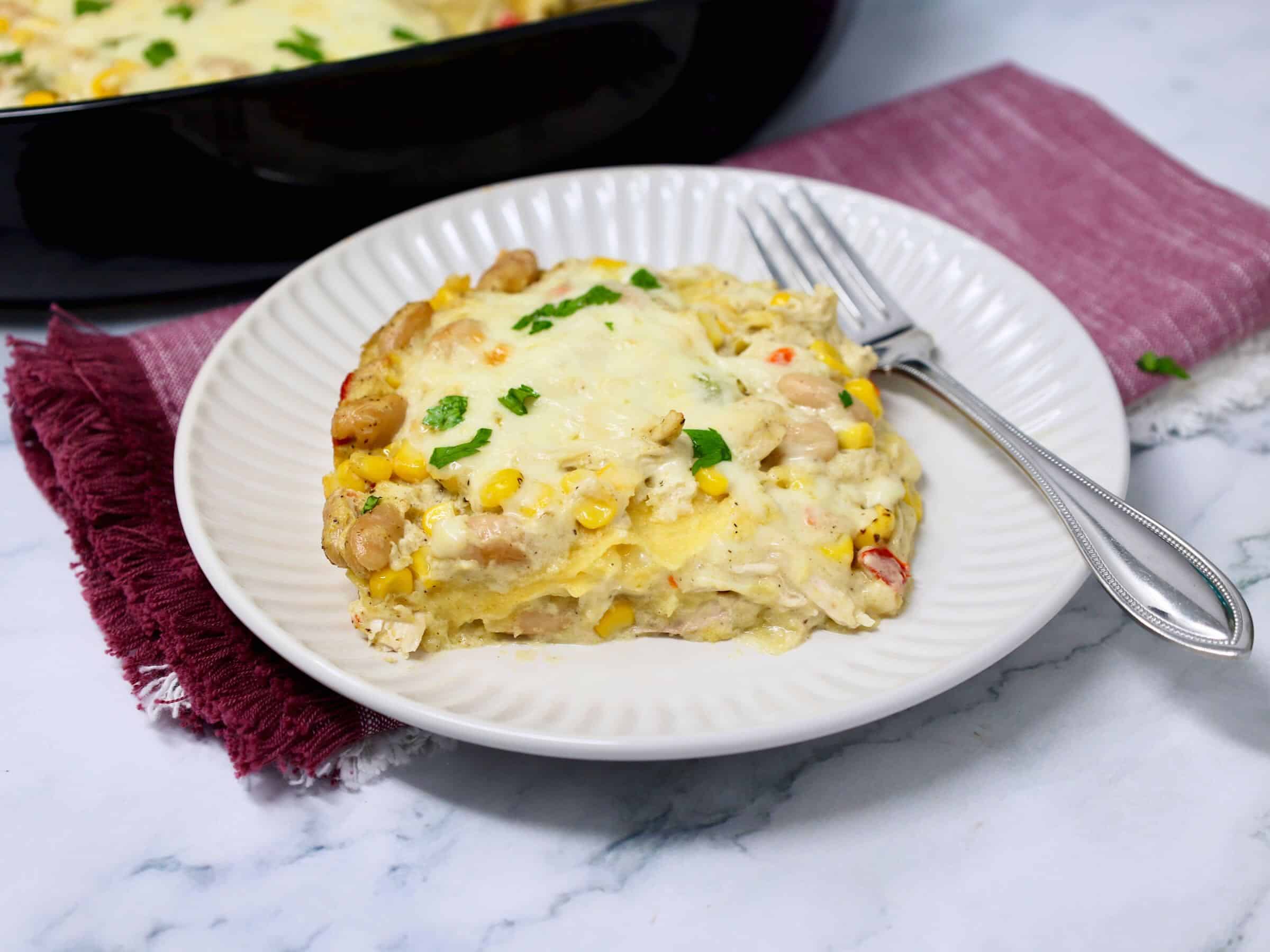 white chicken enchilada casserole recipe