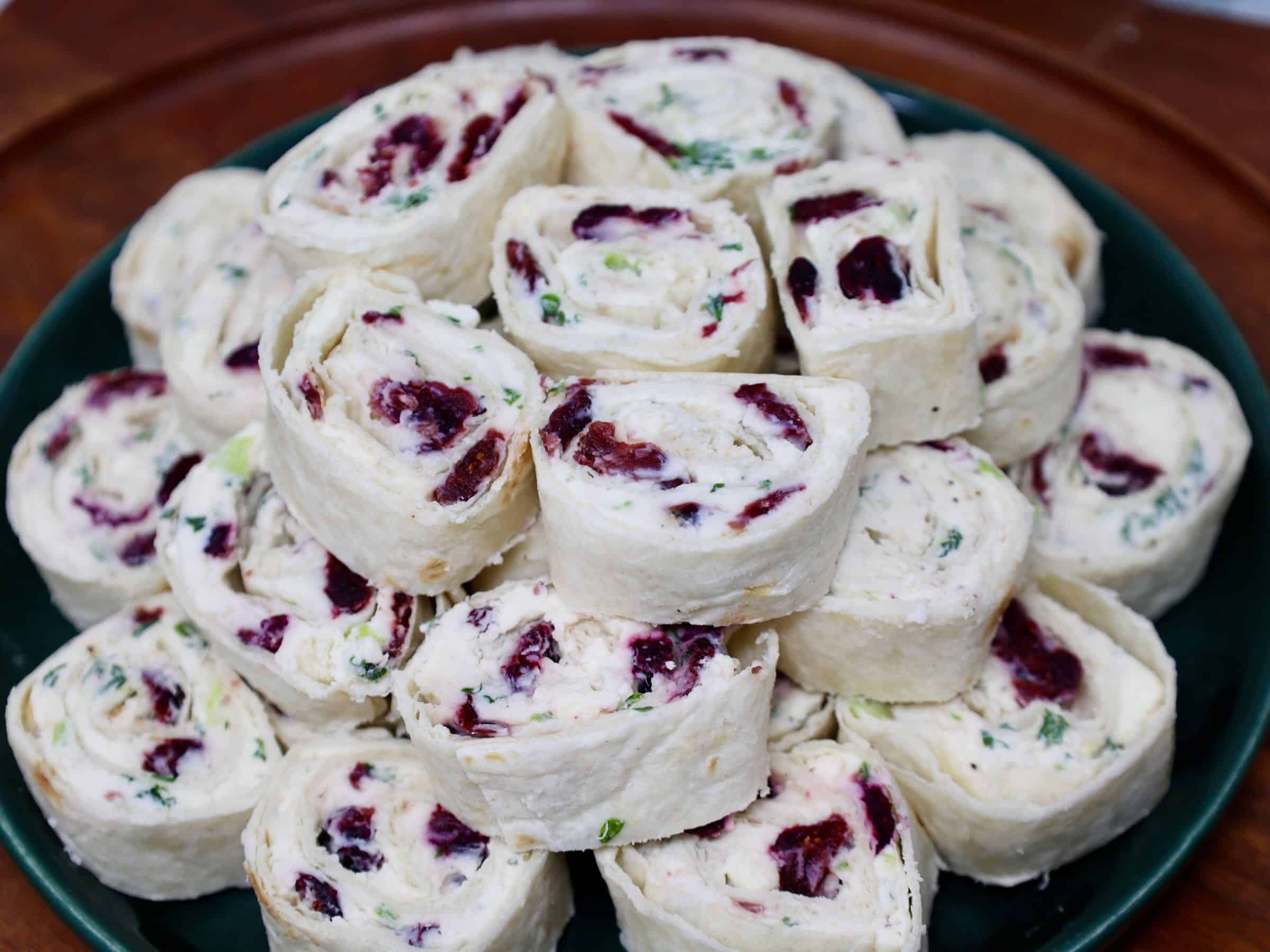 cranberry feta pinwheels recipe